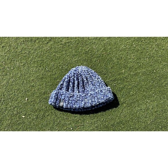 Blue Velvet Beanie - Handmade Winter Hat - - Picture 4 of 8